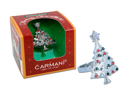 Napkin ring - Christmas tree (silver)