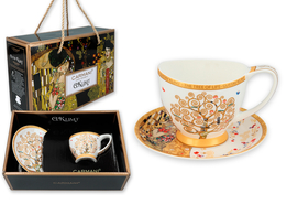 Cup Espresso Vanessa - G. Klimt, Tree of Life, White Background (Carmani)