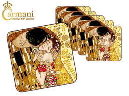 Set of 6 cork pads - G. Klimt, The Kiss (CARMANI)