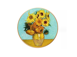 Round picture - V. van Gogh, sunflowers (Carmani)