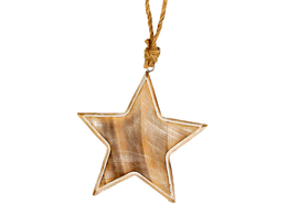 Christmas tree ornament - Star (wooden)