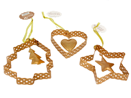 Metal gold Christmas decoration (pattern to choose)