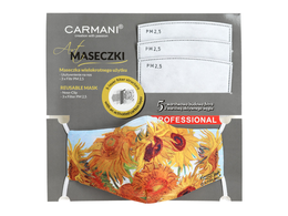 Protective mask with filter - V. van Gogh, Sunflowers (CARMANI)