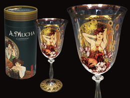 Wine glass - A. Mucha. Gems - Amethyst (CARMANI)