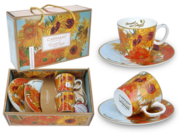 Set of 2 espresso cups - V. van Gogh, Sunflowers (CARMANI)