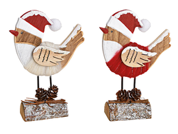 Figurine - Birdie in a Santa's hat, large 13x17x5cm