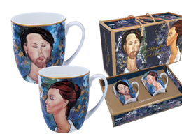 Set of 2 mugs - A. Modigliani, Lunia Czechowska and Leopold Zborowski (CARMANI)