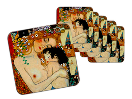 Set 6 cork pads - G. Klimt, motherhood (Carmani)