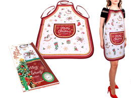 Kitchen apron - Christmas decoration, Xmas stocking (CARMANI)