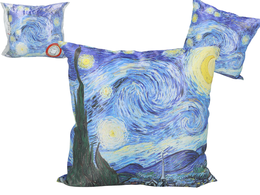 Poduszka z wypełnieniem/suwak - V. van Gogh, Gwiaździsta Noc (CARMANI)