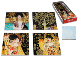 Set of 4 glass coasters - G. Klimt (CARMANI)