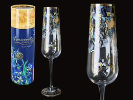 Champagne glass - V. van Gogh, Irises (CARMANI)