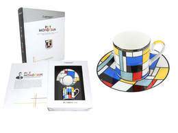 Cup set with Saucer - P. Mondrian, Composition A (Carmani)
