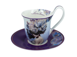Cup with saucer - L. Lozano, Lady's Floral Symphony (CARMANI)