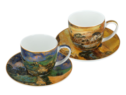 Set 2 cups with saucers - V. Van Gogh, Barish huts (Carmani)