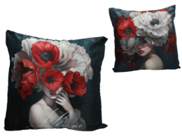 Pillow with filling/zipper - L. Lozano, Lady`s Floral Symphony (Carmani)