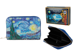 Wallet with zip - V. van gogh, Starry night (CARMANI)