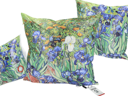 Poduszka z wypełnieniem/suwak - V. van Gogh, Irysy (CARMANI)