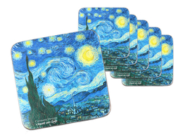 Kpl. 6 podkładek korkowych - V. van Gogh, Gwiaździsta Noc (CARMANI)