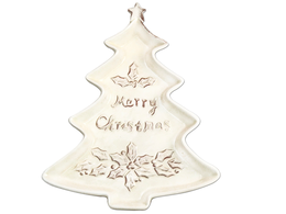 Christmas plate - Christmas tree (cream)