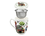 Mug with infuser, lid and saucer