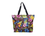 Shoulder bag with zip, foldable - Flowers (mix)