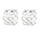 Set of 2 napkin rings - Openwork rings (silver)