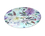 Glass cutting board, round - Flowers (CARMANI)