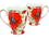 Set 2 cups in heart box - Poppies (Carmani)