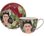 A cup with saucer - F. Kahlo, self -portrait with a thorns necklace and Kolibr (Carmani)