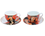 Set of 2 cups with saucers - A. Modigliani, The woman in a hat and Mario Varvogli (CARMANI)