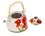 Ceramic teapot with infuser - poppies (Carmani)