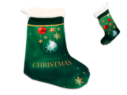 Christmas stocking, small- Merry Christmas, green (CARMANI)