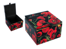 Glass jewelry box - Poppies (CARMANI)