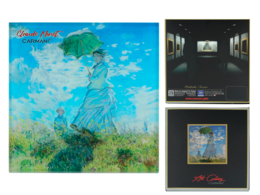 Posavasos de cristal - C. Monet, Mujer con paraguas (CARMANI)