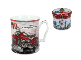 Mug in tin - Motorbike, Harley Davidson 1952r. (CARMANI)