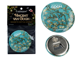 Magnetic bottle opener - V. van Gogh, Blossoming Almond Tree (CARMANI)