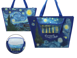 Shoulder bag with a pocket - V. van Gogh, starry night over Rodan (Carmani)