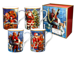 Set 2 Christmas mugs - Santa and Animals (CARMANI)