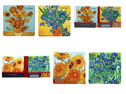 Set of 2 cork pads - V. van Gogh, Irises and Sunflowers in a vase (CARMANI)