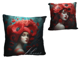 Pillow with filling/zipper - L. Lozano, Lady`s Floral Symphony (Carmani)