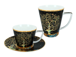 Set of cup and mug - G. Klimt, Tree of Life (CARMANI)