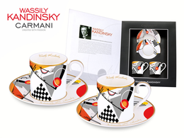 Set of 2 espresso cups - Wassily Kandinsky. Orange/1923 (CARMANI)