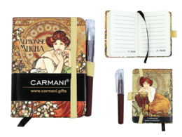 Notes A7 - A. Mucha, Kamienie szlachetne Topaz i Szmaragd (CARMANI)