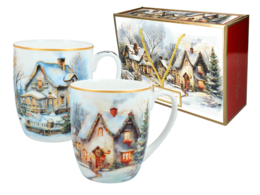 Set of 2 Christmas mugs - Winter everywhere (CARMANI)