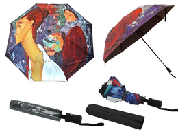 Folding umbrella, automatic - A. Modigliani, Self-portrait and L. Czechowska (desing outside, CARMANI)