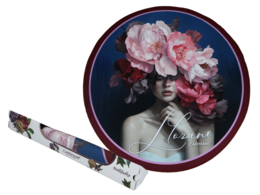 Round table pad - L. Lozano, Lady`s Floral Symphony (Carmani)