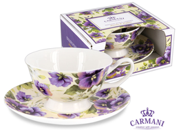 Coffee cup - Pansies (CARMANI)