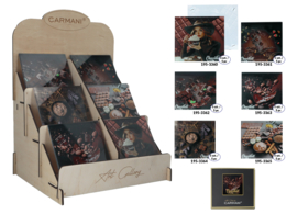 Juego de 30 manteles individuales de cristal en expositor - I love chocolate (CARMANI)