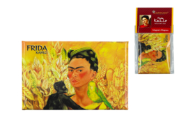 Magnet - F. Kahlo, Self-Portrait with Monkey and Parrot (CARMANI)